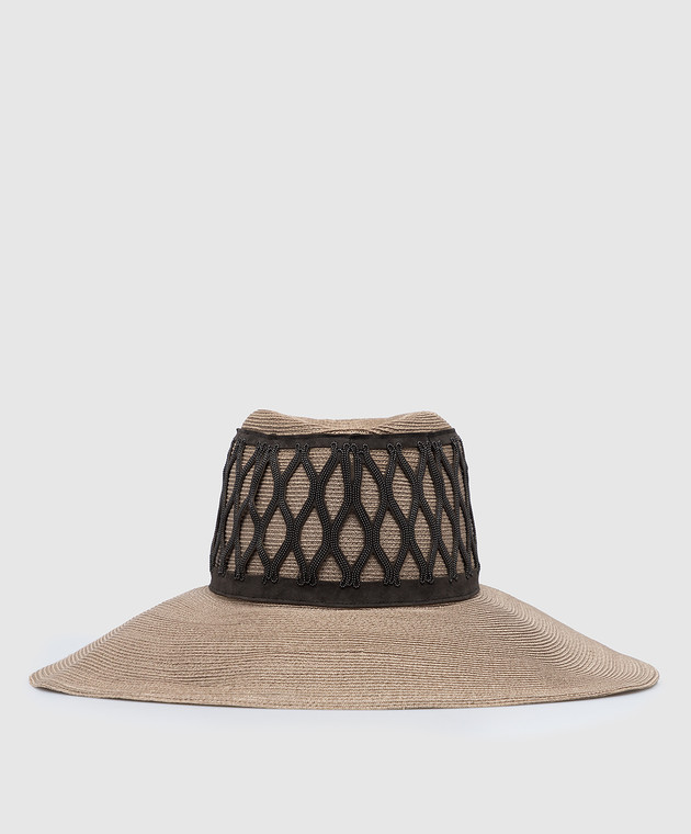 Brunello Cucinelli Бежевий капелюх з еколатунню MCAP90173