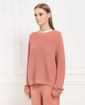 Loro Piana Кораловий джемпер з льону та шовку FAM1773