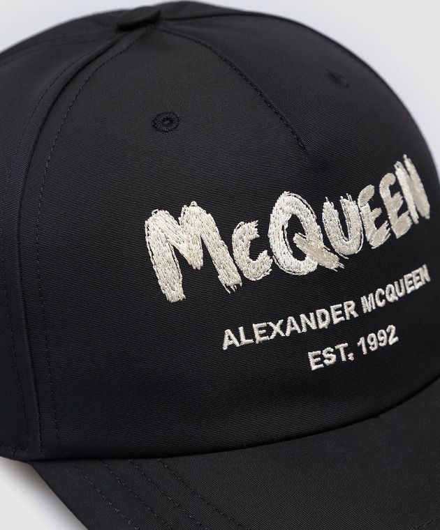 Alexander McQueen - Черная кепка с вышивкой логотипа 6632734404Q