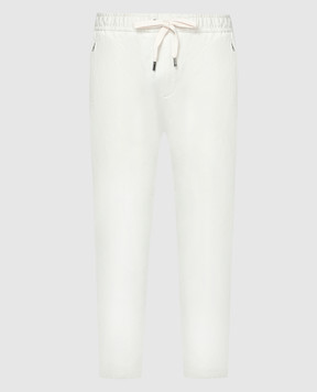 Dolce&Gabbana Бежевые брюки с патчем логотипа GVZAETFUFJR