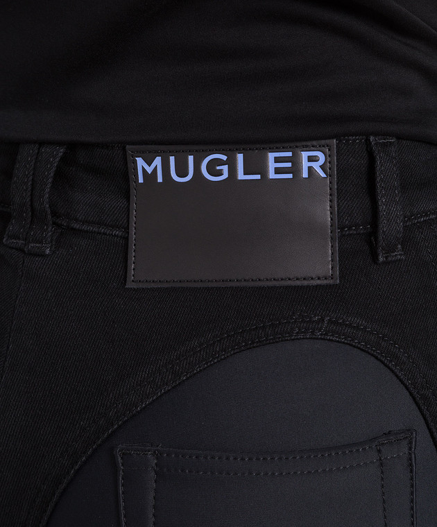 Thierry Mugler - Черные джинсы с эластичными вставками 22S6PA0358246 ...