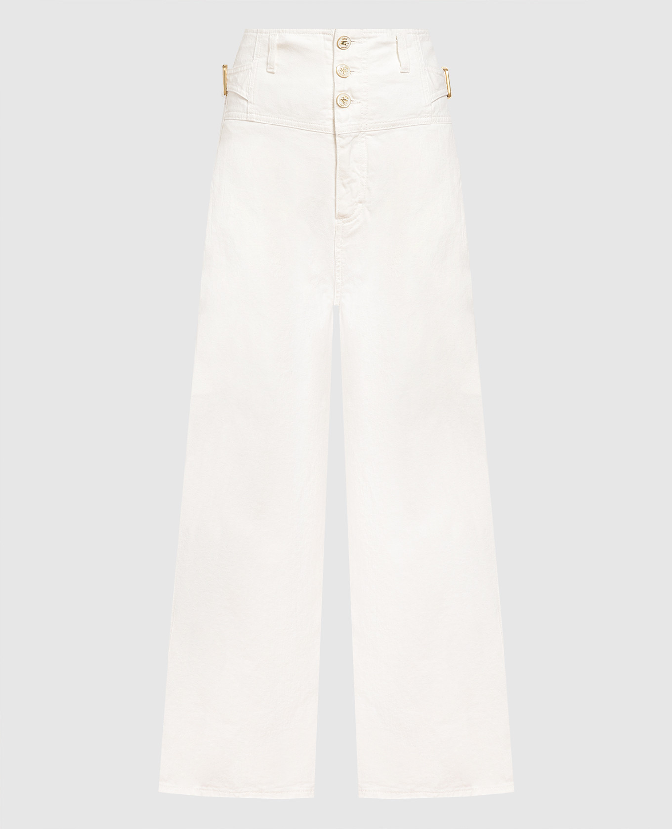 Белые джинсы с высокой посадкой