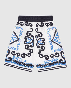Dolce&Gabbana Детские белые шорты с принтом Marina L43Q28G7L0J812+