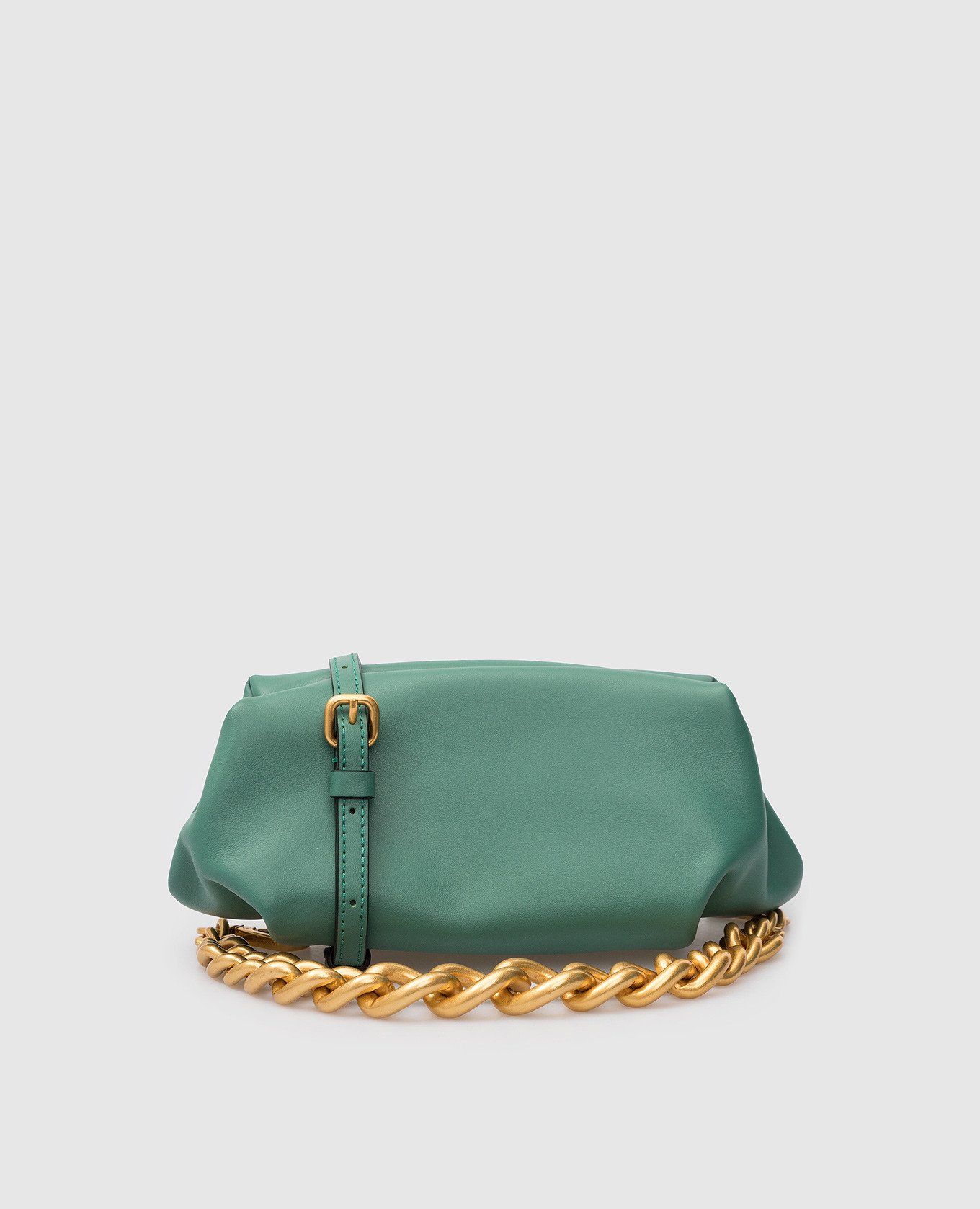 Зеленая кожаная сумка мини Colette