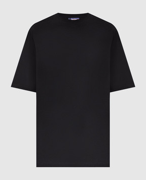 Just Don Черная футболка с контрастной вставкой 32JUSM120X226325