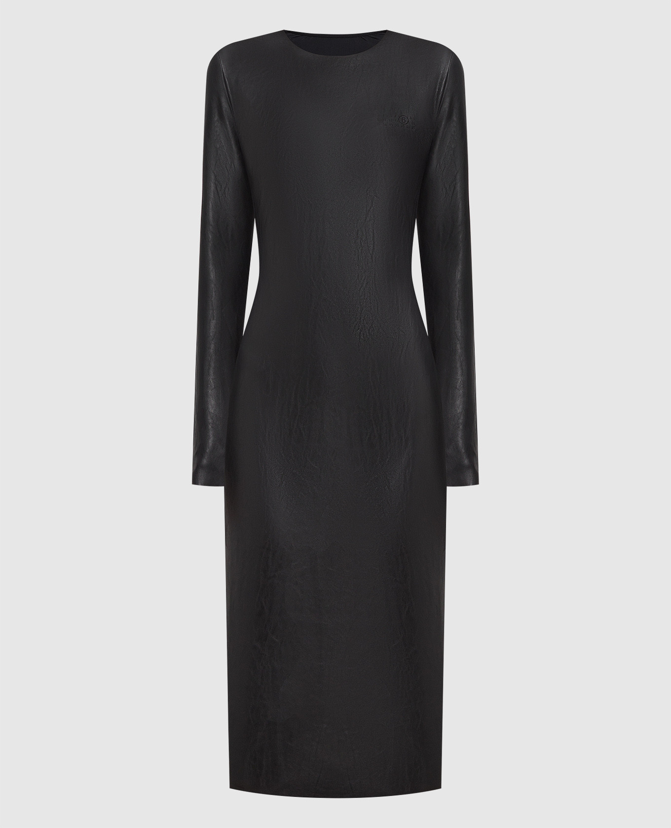 Черное комбинированное платье