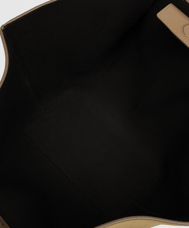 YUZEFI Замшевая сумка-тоут цвета хаки Large Mochi LARGEMOCHI изображение 4