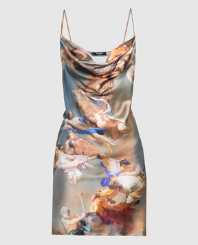 Balmain Платье мини в принт Sky AF0R2220VD14