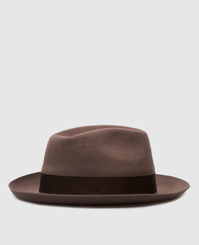 Borsalino Коричневая шляпа Jer из шерсти 390054