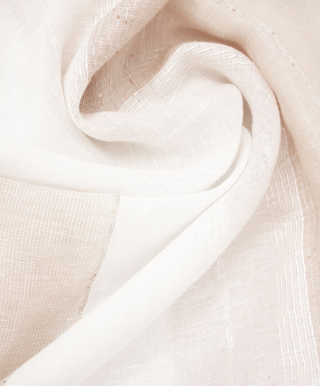 Peserico Бежевий шарф у смужку з люрексом та паєтками S31378C009307 зображення 3