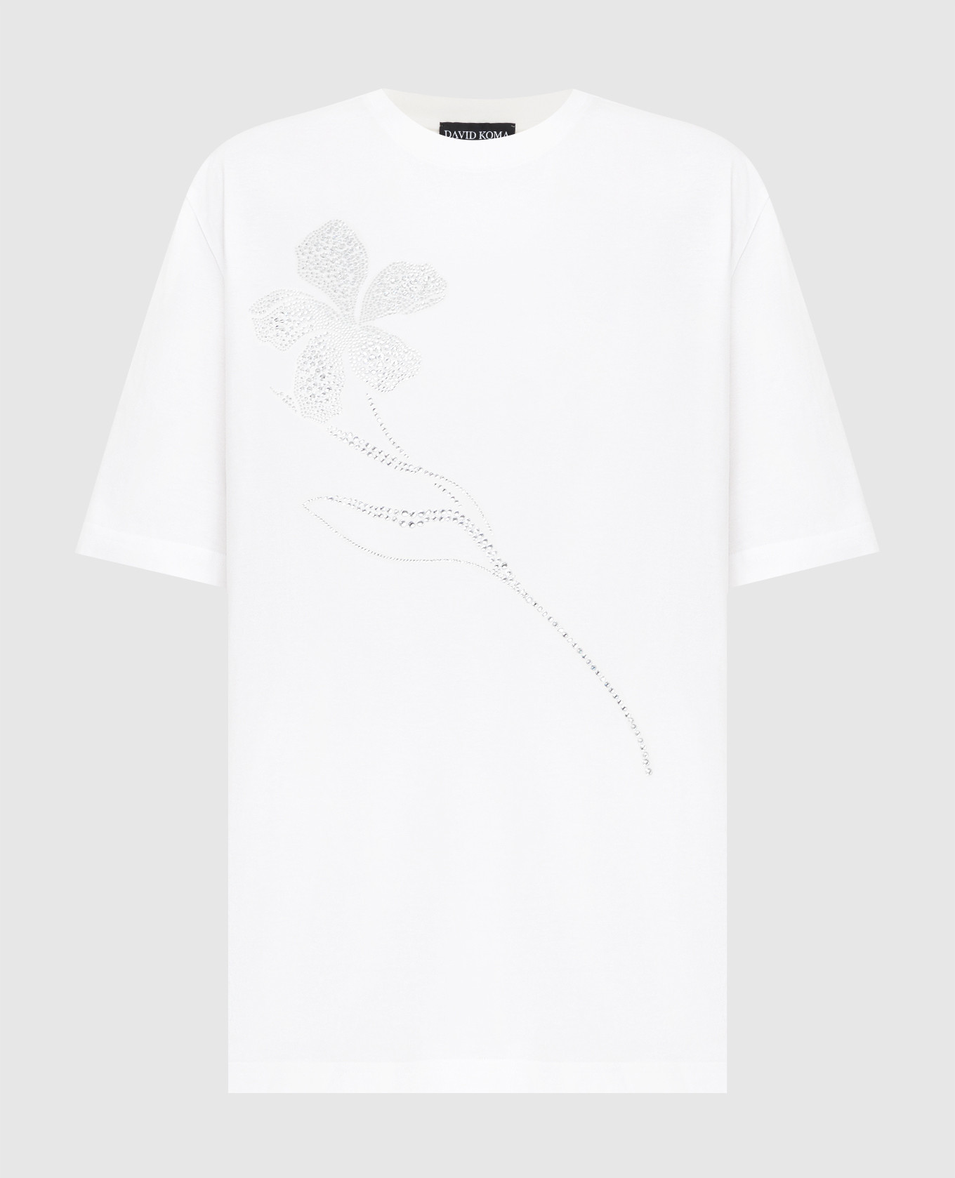 

Белая футболка с узором Crystal Flower, Белый, Футболки