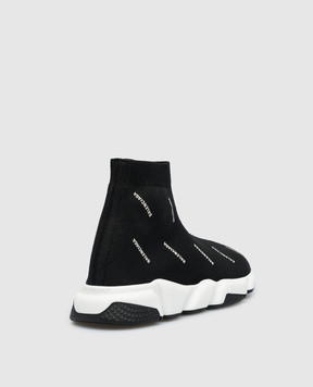 Balenciaga Детские черные снокер Speed в логотип 597425W2DBF