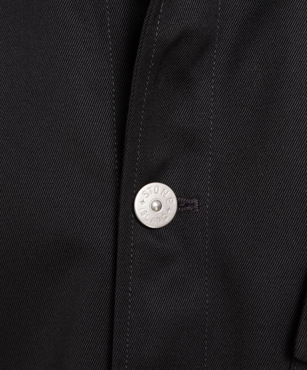 Stone Island Черная рубашка с логотип патч 781510428 изображение 5