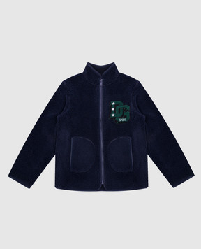 Dolce&Gabbana Синя куртка з аплікацією логотипа DG L42B53G7JP1