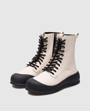 Bally Бежевые кожаные ботинки Celsyo на меху WB002ZVT012