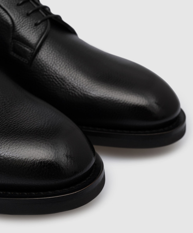 Santoni Черные кожаные дерби MCCG17837PI2HSDS изображение 5