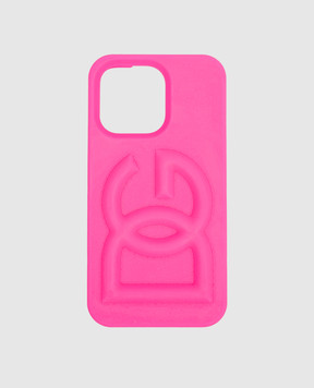 Dolce&Gabbana Рожевий чохол для iPhone 13  з логотипом DG BI3182AG816
