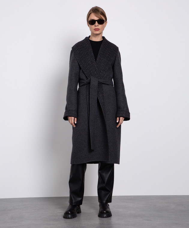 Givenchy Бежеве пальто з вовни та кашеміру BWC09V13QY зображення 2