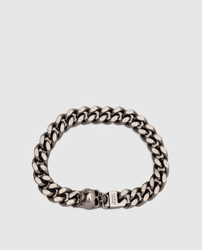 Alexander McQueen Серебристый браслет-цепочка с черепом 735915J160Y