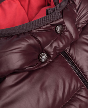 Moncler ENFANT Детский бордовый пуховик Brouffier с нашивкой логотипа 1C0000868950