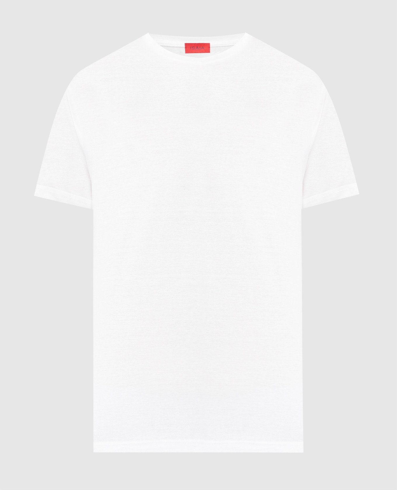 White silk T-shirt with logo