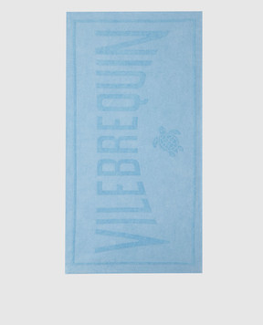 Vilebrequin Голубое полотенце SAND в узор логотипа SANH3200w