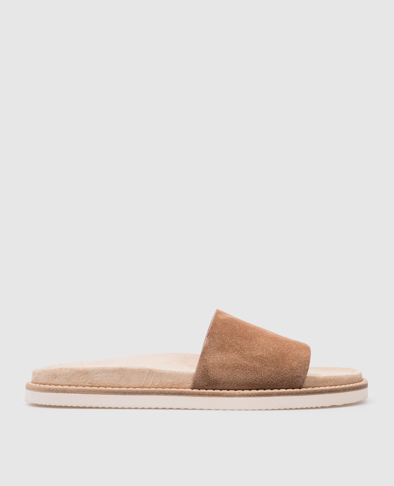 

Коричневые замшевые шлепанцы, Коричневый, Шлепанцы