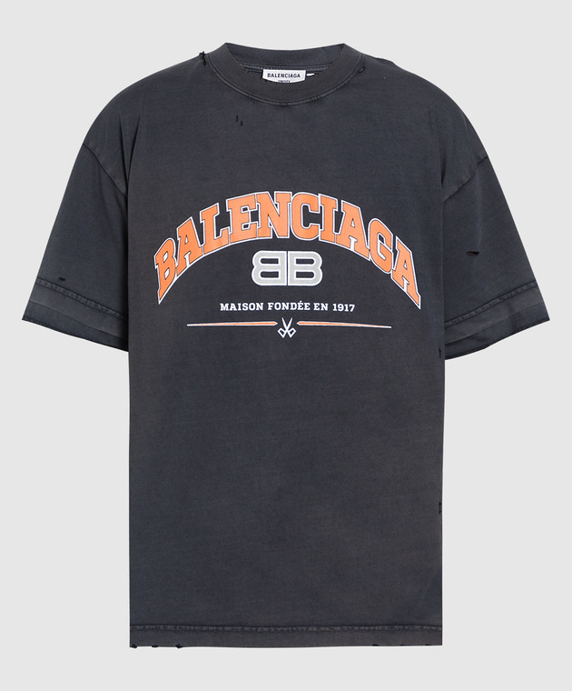 Balenciaga - Черная футболка из винтажного трикотажа 612965TLVJ1