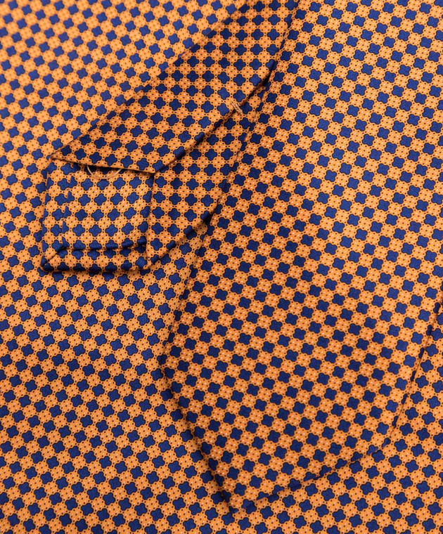 Stefano Ricci Дитячий помаранчевий шовковий набір із краватки та хустки-паші у візерунок YDH27026 зображення 4
