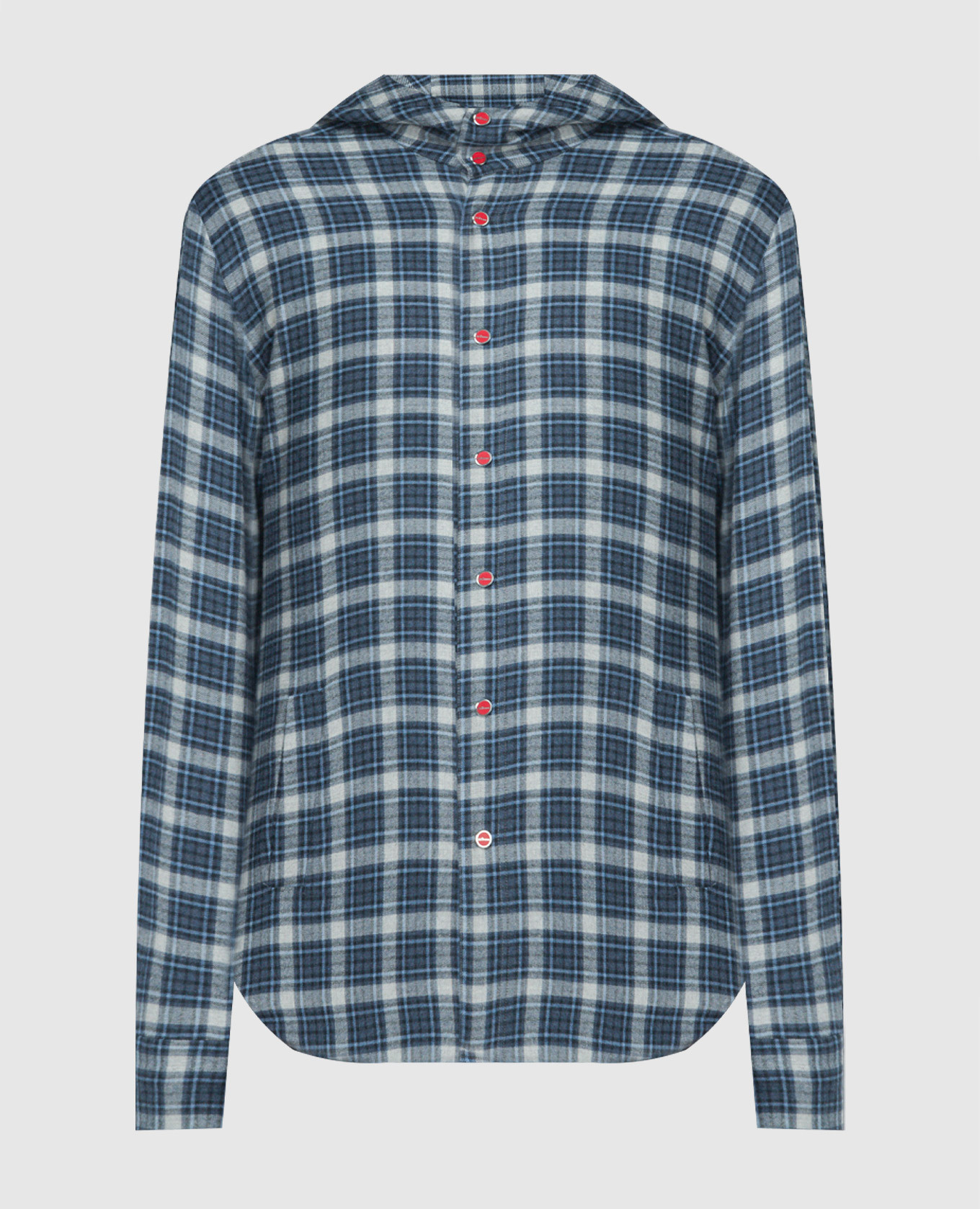 

Синяя рубашка Mariano в клетку с капюшоном, Синий, Рубашки