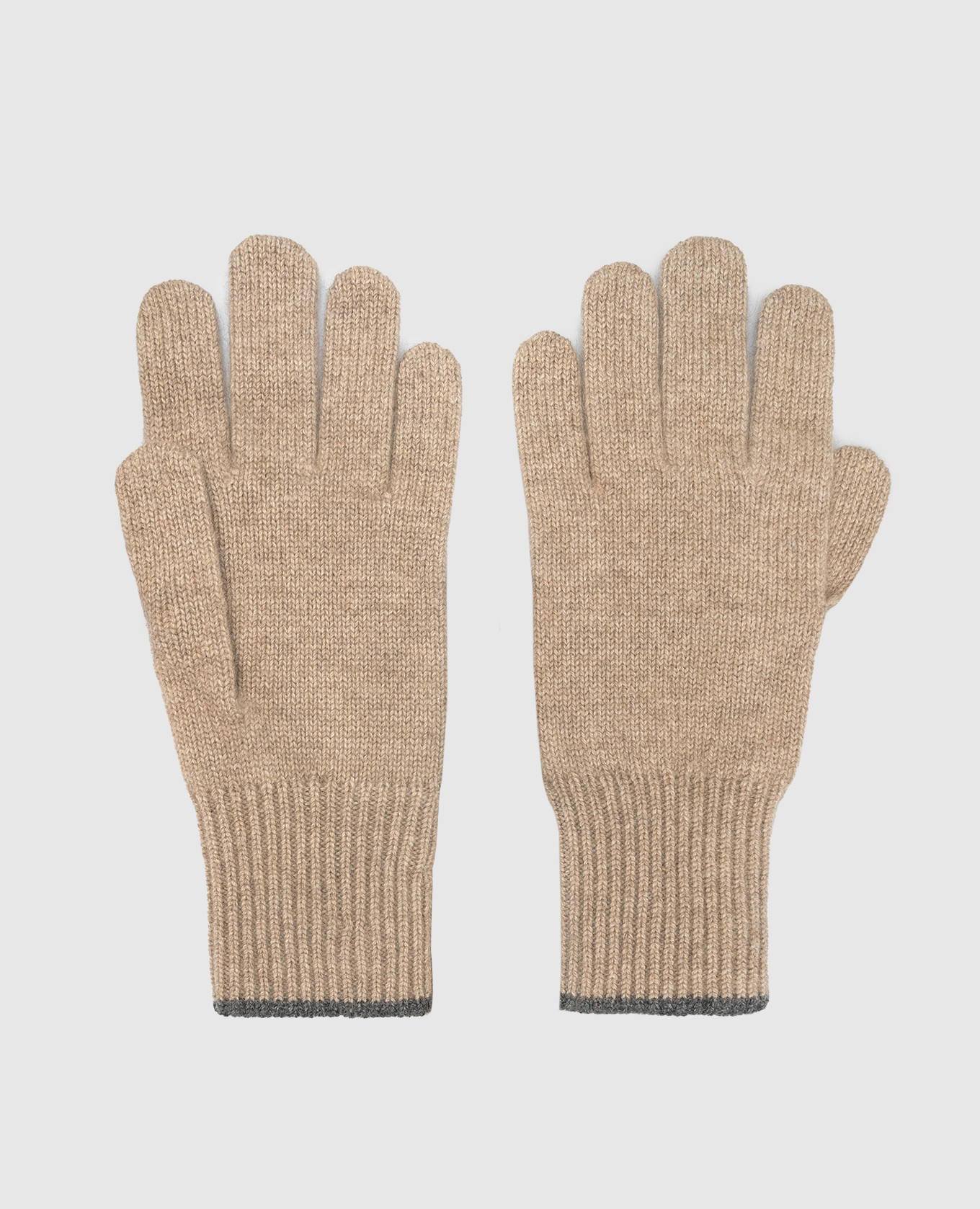 Brown cashmere gloves