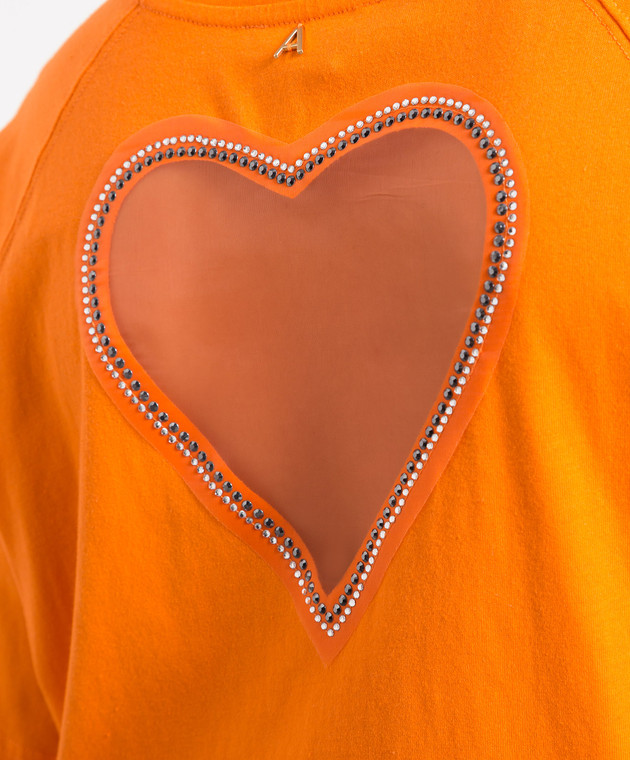 Twinset Actitude Orange t-shirt with crystals 231AP2111 изображение 5