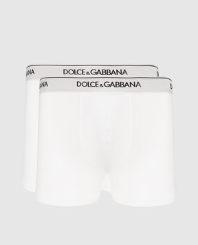 Dolce&Gabbana Набор белых трусов с логотипом. M9C07JONN95