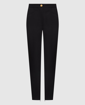 Balmain Черные брюки из шерсти YF1PD010WB01