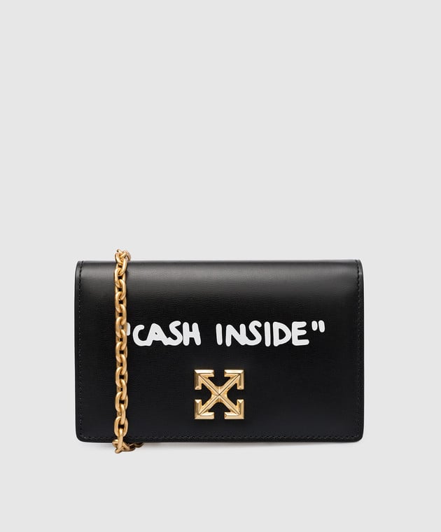 Off-White Jitney Cash Inside Crossbody Bag, White/Black