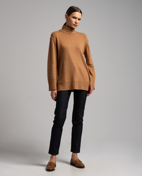 Twinset Коричневый свитер с кристаллами 232TP3402