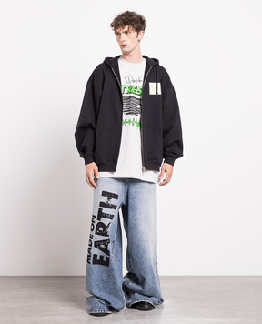 Vetements Голубые джинсы с принтом UE54PA140N