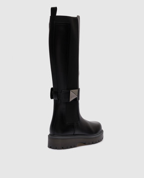 Valentino Черные кожаные сапоги 3W2S0HH2IJW