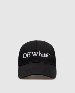 Off-White Чорна кепка з логотипом OWLB044F23FAB001