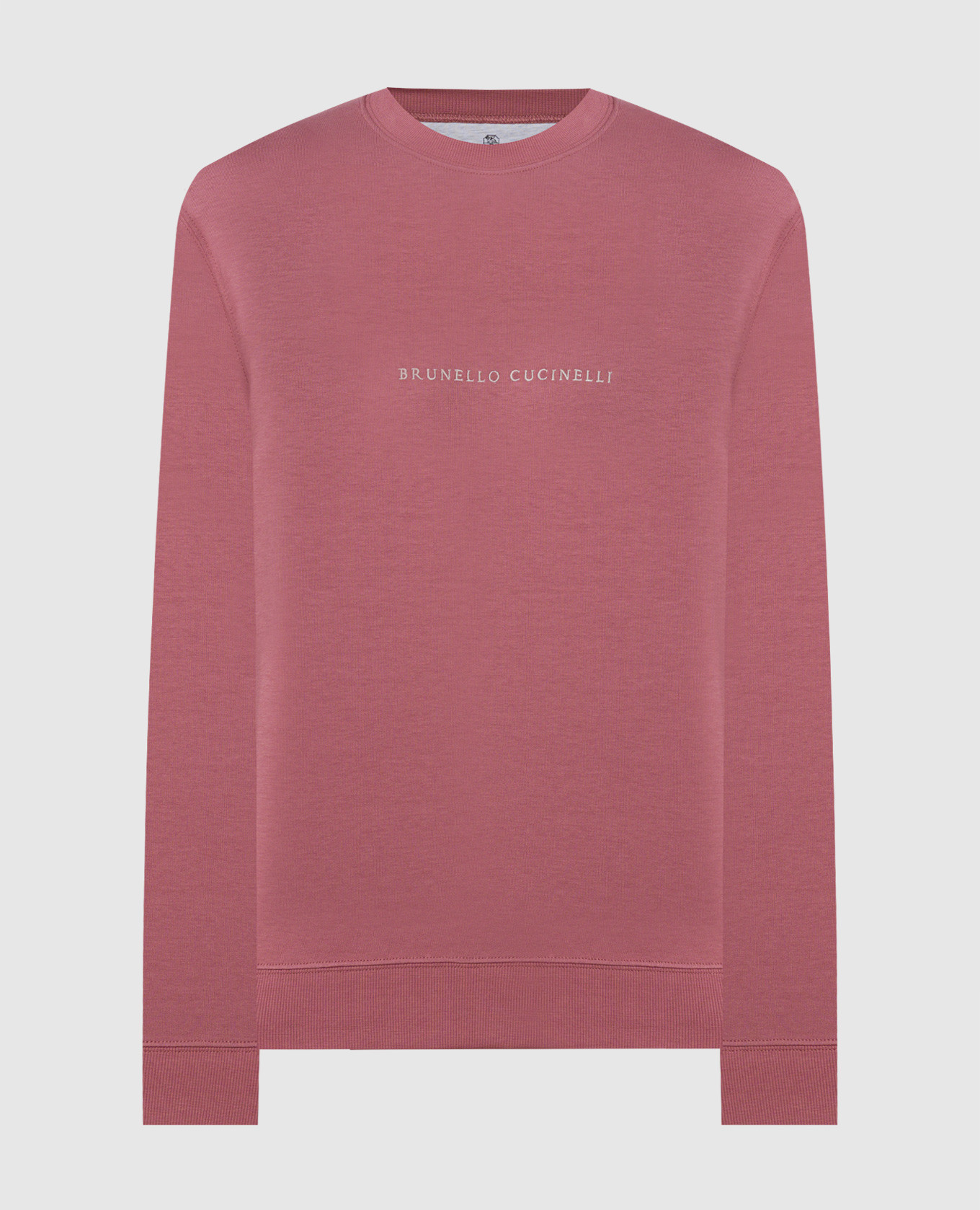 Pink sweatshirt with logo embroidery
