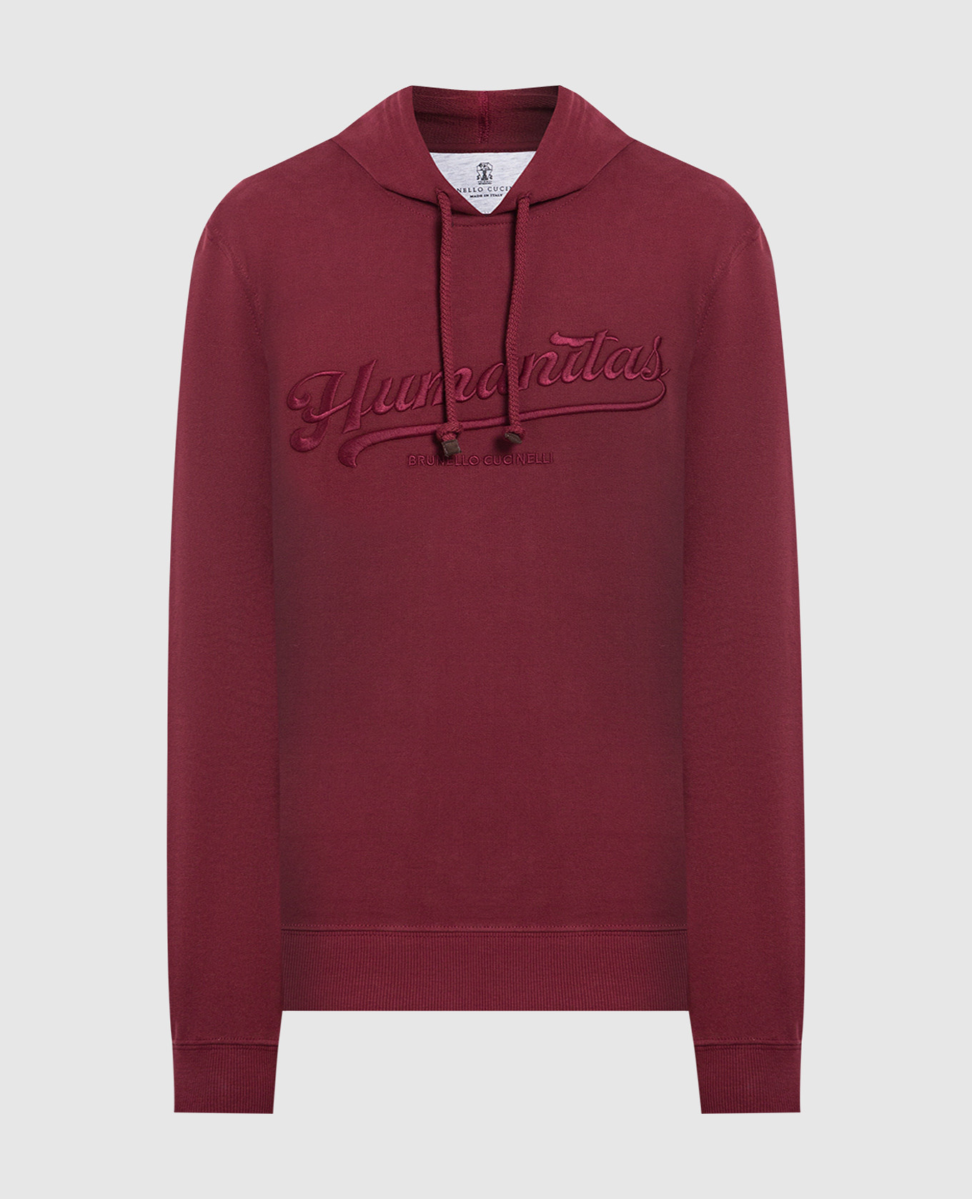 Burgundy hoodie with logo embroidery