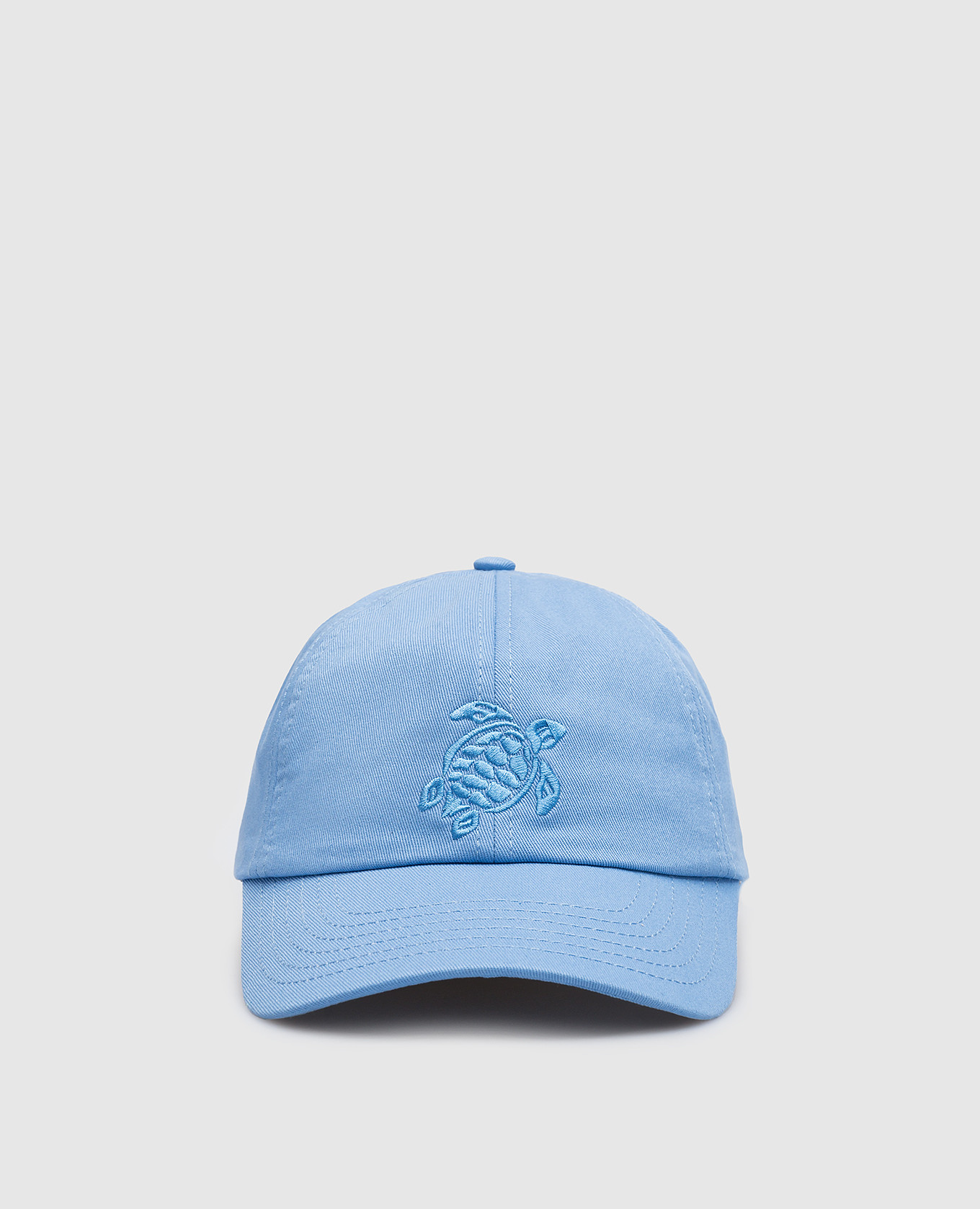 Blue cap with embroidery