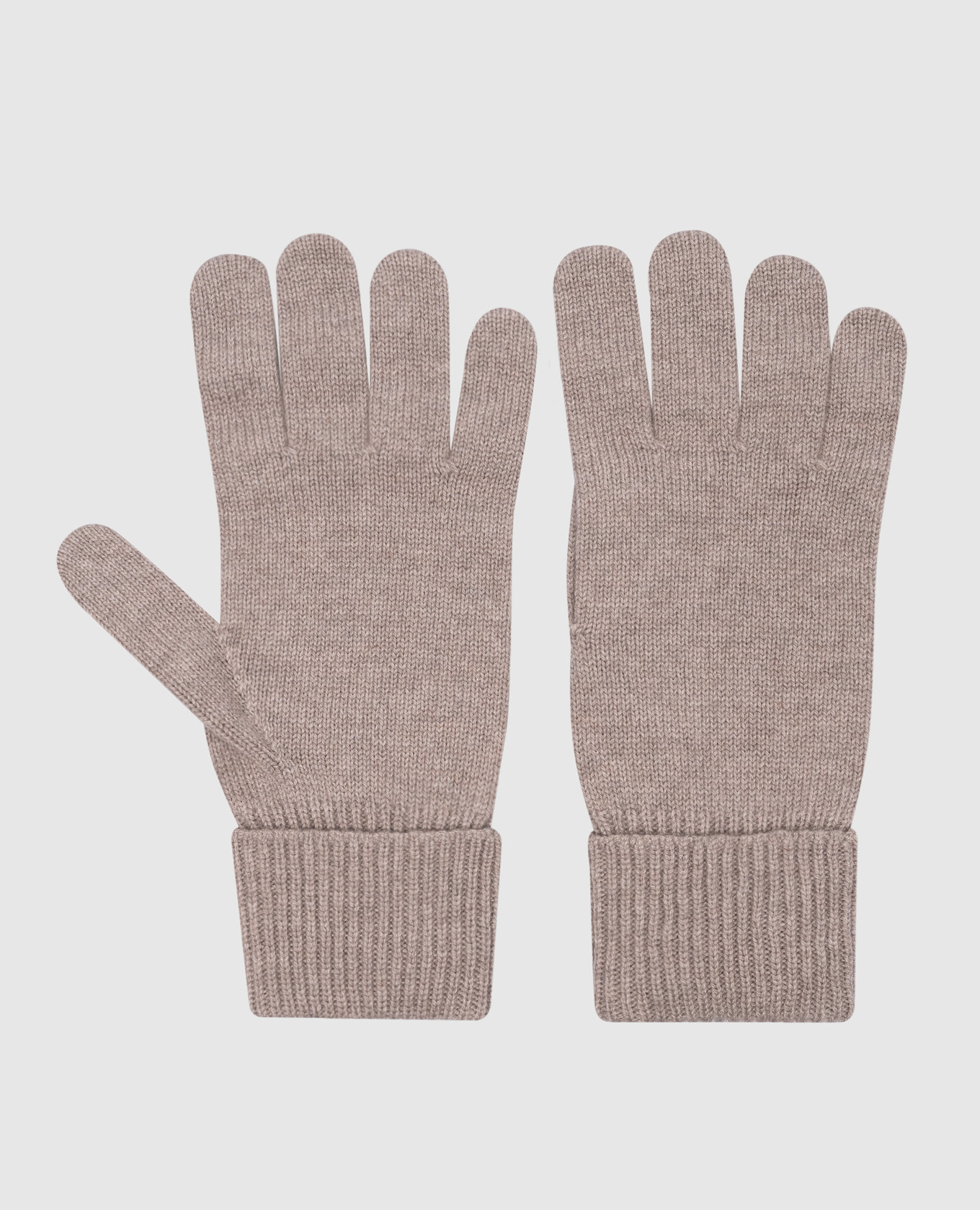 Gray cashmere gloves