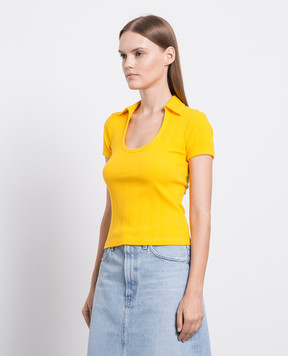 Helmut Lang Жовтий топ в рубчик N04HW507