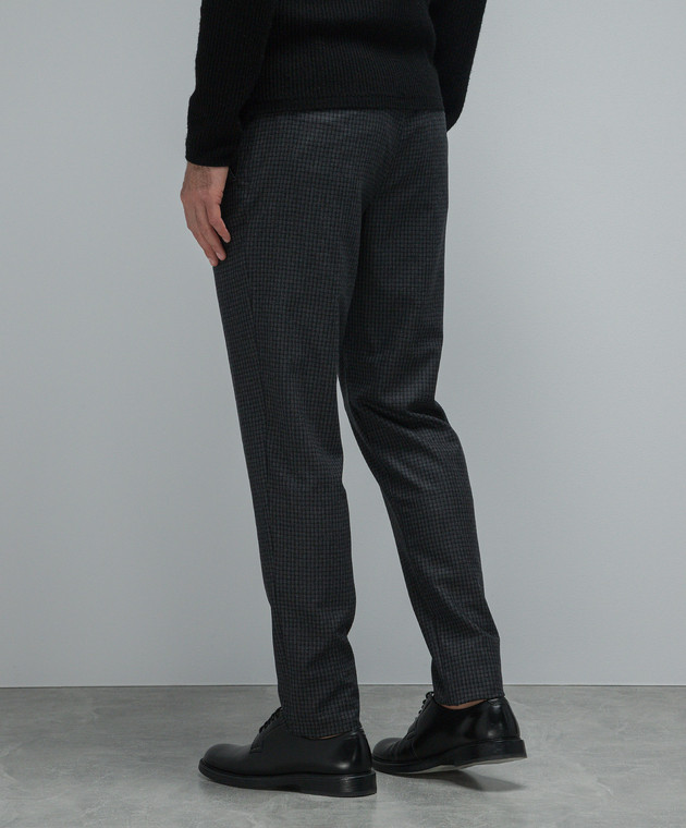 Marco Pescarolo Chiaiam gray check wool trousers CHIAIAM48PR4 image 4