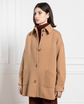 ANNECLAIRE Коричневий кардиган з вовни та кашеміру D0297607