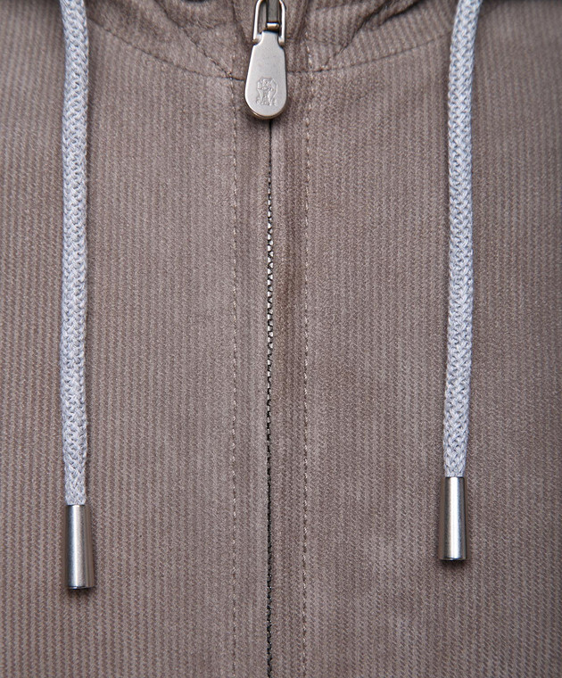 Brunello Cucinelli Серая замшевая куртка MPCHS1290 изображение 5