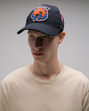 Off-White Синя кепка з аплікацією OMLB052F23FAB020