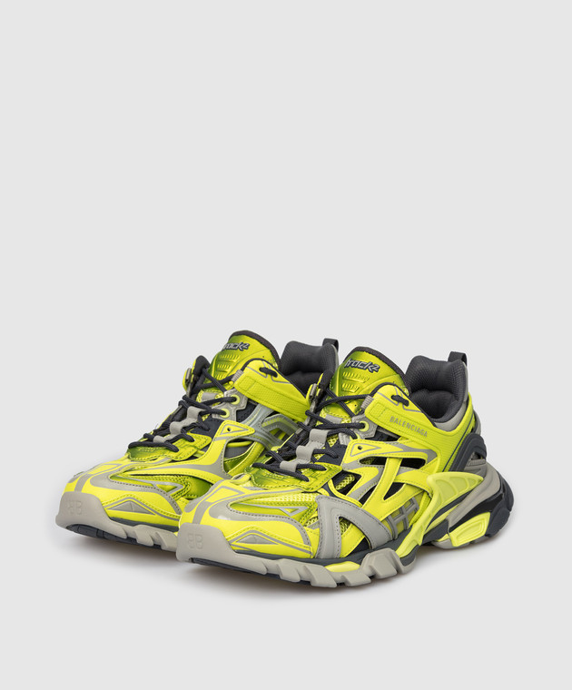 Balenciaga Неоново-желтые кроссовки Track.2 568614W3AE2 изображение 2