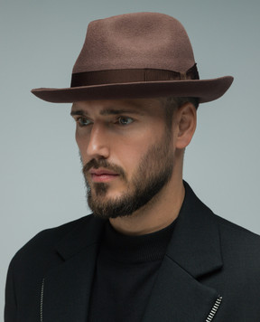 Borsalino Коричневая шляпа Jer из шерсти 390054